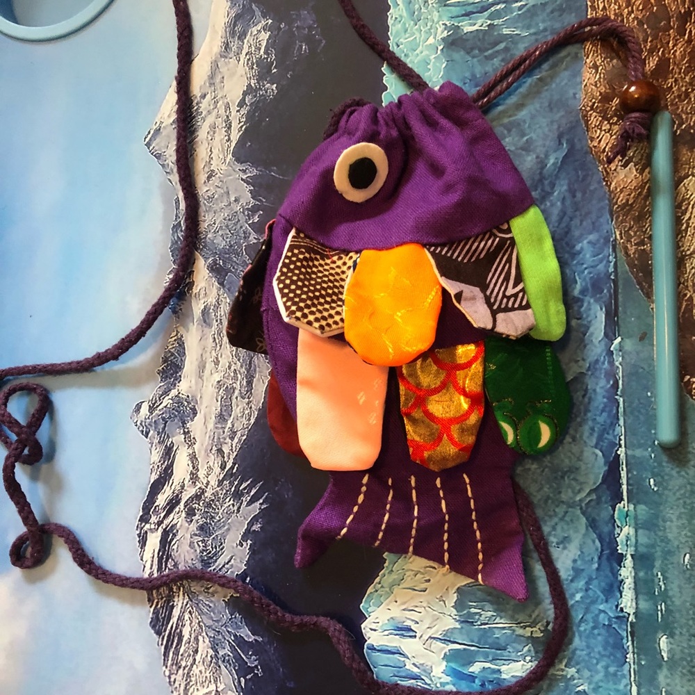 Hand made fish purse